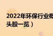 2022年环保行业概念股有那些（环保行业龙头股一览）