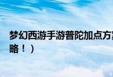 梦幻西游手游普陀加点方案（梦幻西游手游普陀加点方案攻略！）