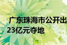  广东珠海市公开出让一宗商住用地卓越以11.23亿元夺地 