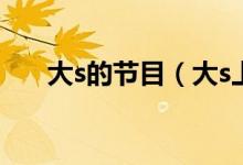 大s的节目（大s上过哪些采访节目啊）