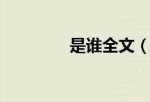 是谁全文（是谁全部歌词）