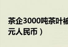 茶企3000吨茶叶被泡老板痛哭（达到九千万元人民币）