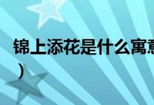锦上添花是什么寓意（锦上添花”是什么意思）