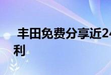  丰田免费分享近24000项与电气化相关的专利 