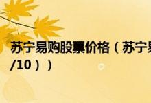 苏宁易购股票价格（苏宁易购股票价格今天多少 （2020/12/10））