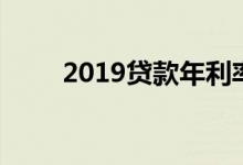 2019贷款年利率（2019贷款口子）