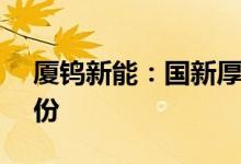 厦钨新能：国新厚朴拟减持不超过1.88%股份
