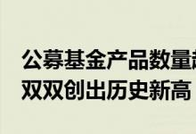 公募基金产品数量超1万只联袂基金管理规模双双创出历史新高