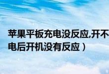 苹果平板充电没反应,开不开机了（为什么苹果平板电脑充好电后开机没有反应）