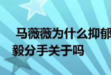  马薇薇为什么抑郁 马薇薇抑郁的原因与周玄毅分手关于吗 
