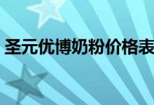圣元优博奶粉价格表（圣元优博奶粉怎么样）