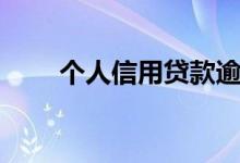 个人信用贷款逾期（个人信用贷款）