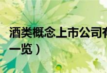 酒类概念上市公司有哪些（酒类上市公司股票一览）