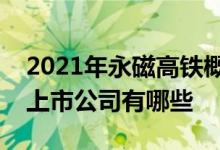 2021年永磁高铁概念上市公司一览永磁高铁上市公司有哪些