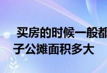  买房的时候一般都会到公摊面积那么一般房子公摊面积多大 