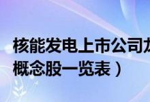 核能发电上市公司龙头股票有哪些（核能发电概念股一览表）