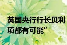 英国央行行长贝利：对于9月及之后“所有选项都有可能”