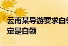 云南某导游要求白领至少消费8000元 怎么鉴定是白领