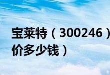 宝莱特（300246）发行价多少（宝莱特发行价多少钱）