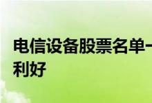 电信设备股票名单一览哪些电信设备概念股票利好