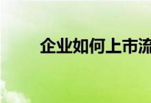 企业如何上市流程图 企业如何上市