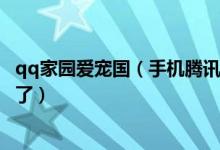 qq家园爱宠国（手机腾讯网家园爱宠国游戏怎么找不到入口了）