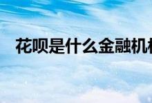 花呗是什么金融机构 花呗是什么金融机构