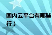 国内云平台有哪些（2019年度中国云平台排行）