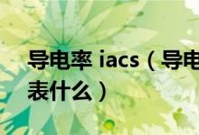 导电率 iacs（导电率iacs的四个字母分别代表什么）