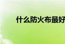 什么防火布最好（什么防火墙最好）