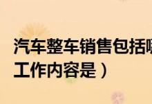 汽车整车销售包括哪些内容（汽车精品销售的工作内容是）
