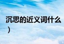 沉思的近义词什么（沉思近义词沉思的近义词）