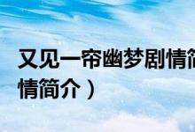 又见一帘幽梦剧情简介（《又见一帘幽梦》剧情简介）