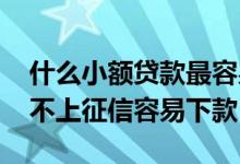 什么小额贷款最容易下款不看征信 哪些贷款不上征信容易下款