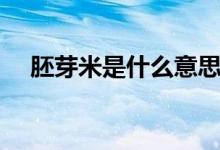 胚芽米是什么意思（胚芽米是什么意思）