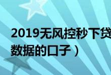 2019无风控秒下贷款口子（2019无视风控大数据的口子）