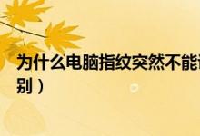 为什么电脑指纹突然不能识别（为什么电脑指纹突然不能识别）