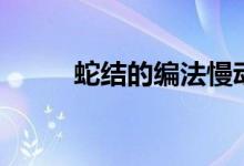 蛇结的编法慢动作（蛇结的编法）