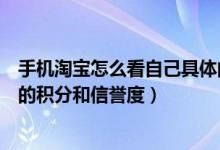 手机淘宝怎么看自己具体的信誉积分（怎样在淘宝上看自己的积分和信誉度）