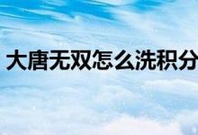 大唐无双怎么洗积分（大唐无双怎么获得马）