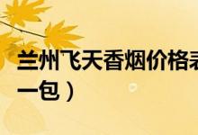 兰州飞天香烟价格表图（兰州飞天香烟多少钱一包）