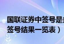 国联证券中签号是多少（国联证券601456中签号结果一览表）