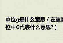 单位g是什么意思（在重量单位中G代表什么意思?在重量单位中G代表什么意思?）