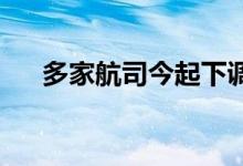多家航司今起下调国内航线燃油附加费