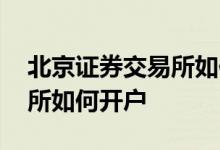 北京证券交易所如何申购新股 北京证券交易所如何开户 