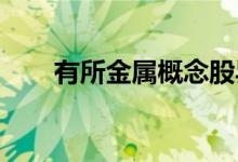 有所金属概念股异动金属锌方向大涨