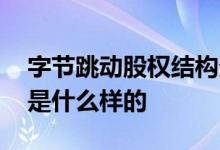 字节跳动股权结构分析 字节跳动的股权结构是什么样的 