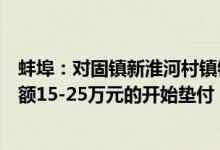 蚌埠：对固镇新淮河村镇银行账外业务客户本金单人合并金额15-25万元的开始垫付