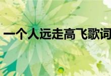 一个人远走高飞歌词（高飞的孤独歌词谢谢）