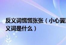 反义词慌慌张张（小心翼翼郁郁寡欢胆战心惊恍然大悟的反义词是什么）